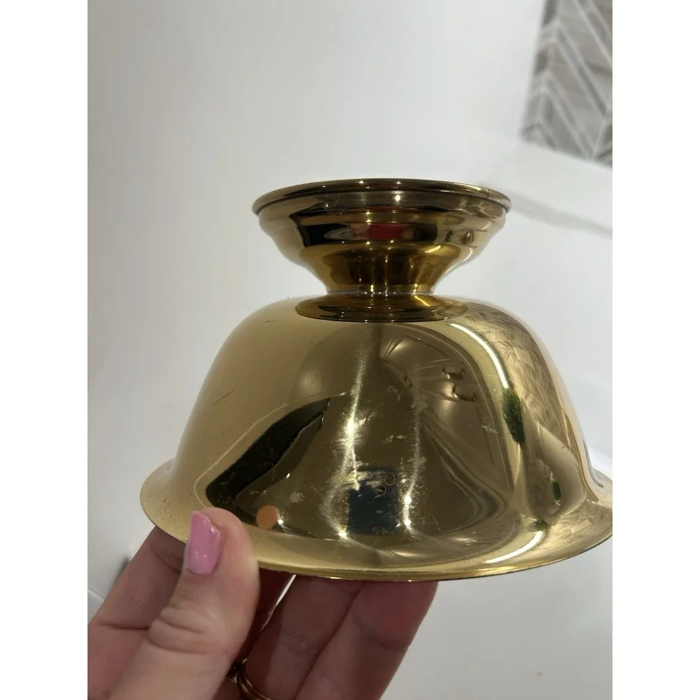 Vintage Brass Pedestal Bowl Traditional Heritage Decor